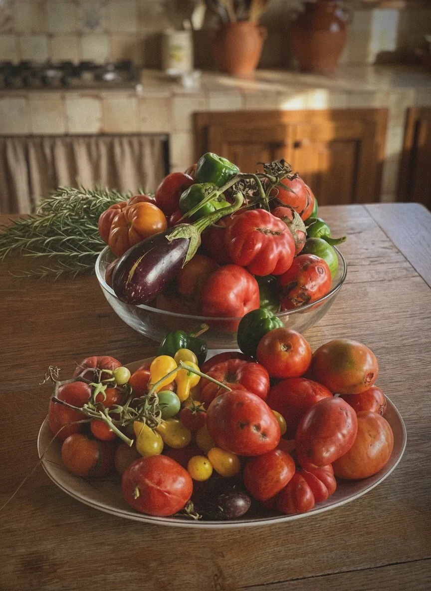 Ingredientes frescos de temporada